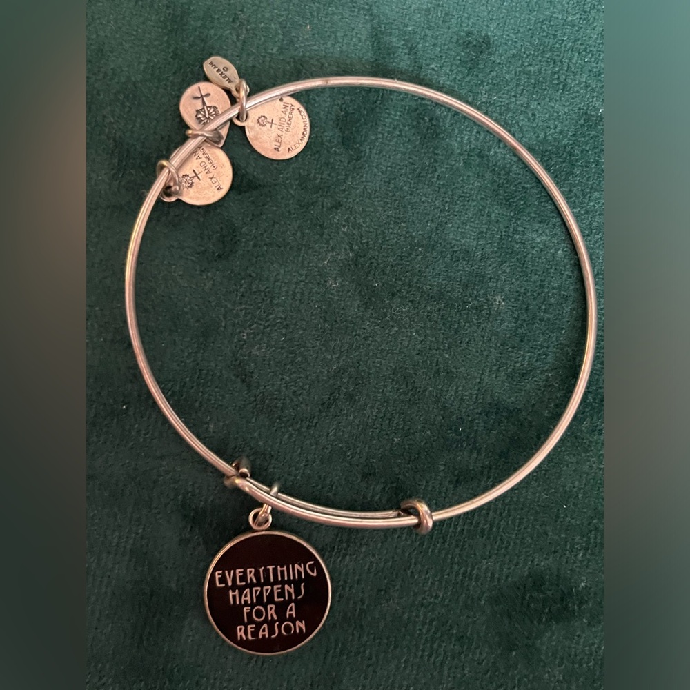 Everything happens for a reason Alex and ani charm bracelet
